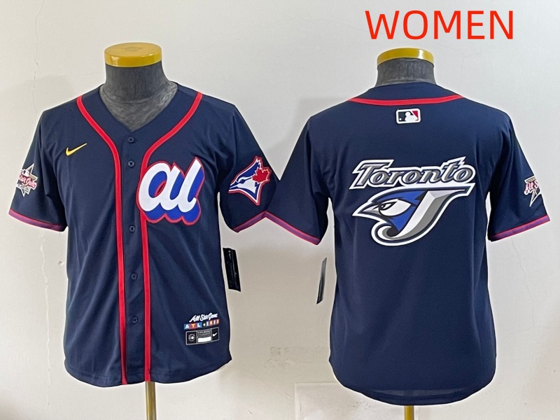 women 2025 Toronto Blue Jays blank dark blue 2025 MLB All Star Nike  Jersey style 2